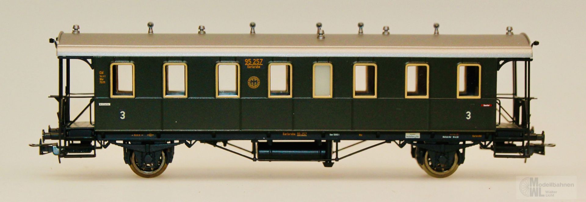 Liliput 334002 - Liliput - Personenwagen DRG Ep.II grün 95257 H0/GL